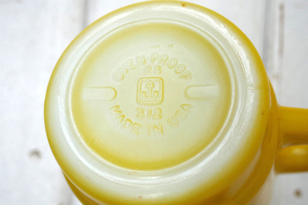 FireKing ファイヤーキング イエロー スタッキング マグカップ ヴィンテージ 食器 USA