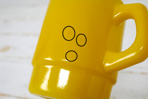 FireKing ファイヤーキング イエロー スタッキング マグカップ ヴィンテージ 食器 USA