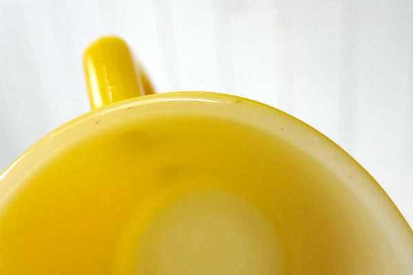 FireKing ファイヤーキング イエロー スタッキング マグカップ ヴィンテージ 食器 USA