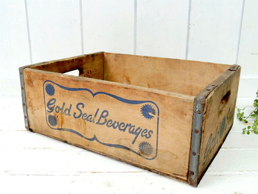 Gold Seal Beverages ドリンク・50' ヴィンテージ・木箱 ウッドボックス USA