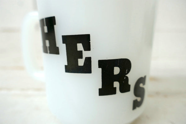 【グラスベイク】HERS・彼女・ミルクガラス・ヴィンテージ・マグカップ・食器・コレクティブル USA