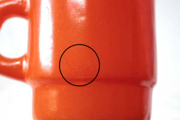 FireKing ファイヤーキング オレンジ スタッキング マグカップ ヴィンテージ 食器 USA