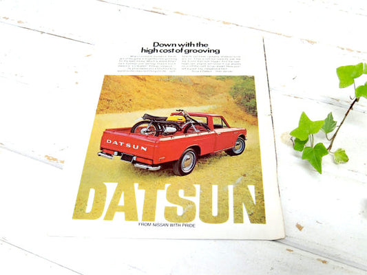 1972s HOT ROD ホットロッド ダットサン DATSUN・アメリカ・ヴィンテージ雑誌・切り抜き・広告・ポスター