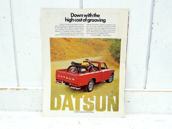 【1972s・HOT ROD】DATSUN・アメリカ・ヴィンテージ雑誌・切り抜き・広告・ポスター