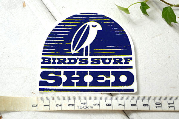 BIRD'S SURF SHED 紺色・ネイビーブルー・サーフショップ・カリフォルニア・ステッカー