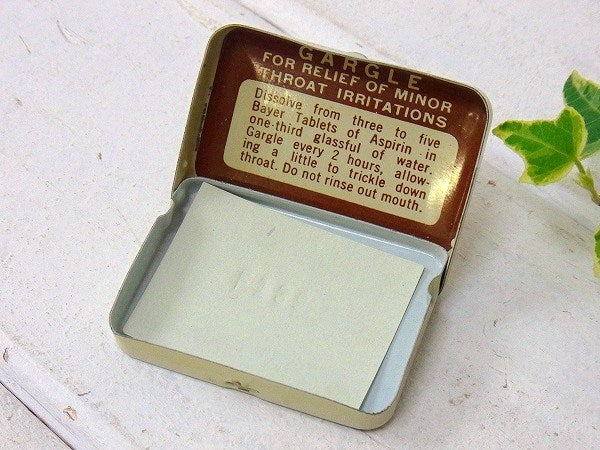 BAYER 薬の小さな ヴィンテージ ティン缶 タブレット缶　USA