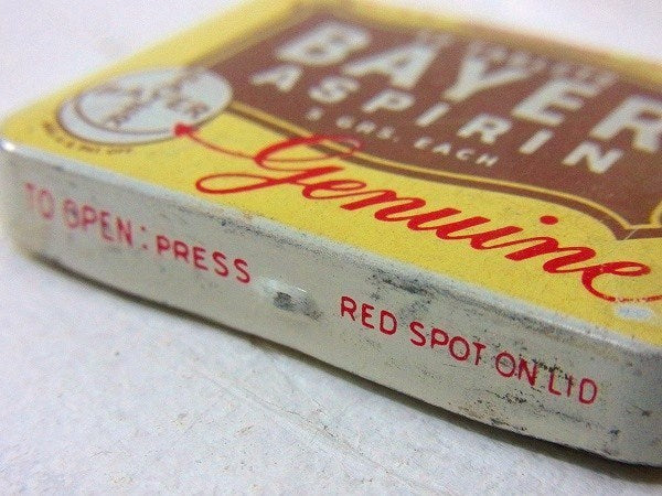 BAYER 薬の小さな ヴィンテージ ティン缶 タブレット缶　USA