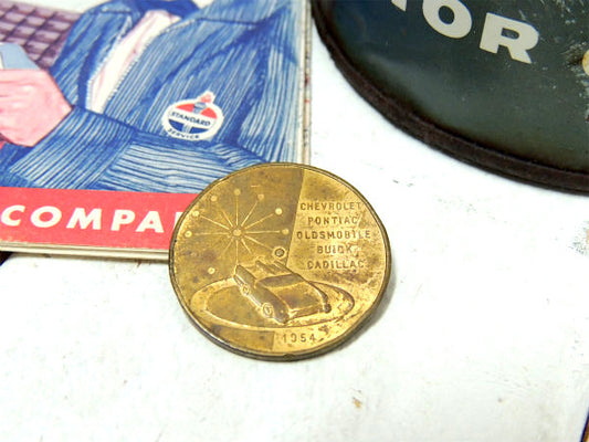 ゼネラルモータース 1954 GM シボレー アメ車 ヴィンテージ メダル コイン 自動車関連 アドバタイジング USA