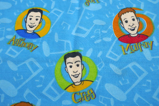 ザ・ウィグルス The Wiggles バンド メンバー柄 ユーズドシーツ フラットタイプ ベッドシーツ USA