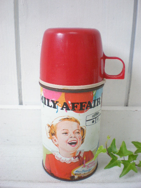 【THERMOS】サーモス・FAMILY AFFAIR・60’s・ヴィンテージ 魔法瓶 水筒 USA