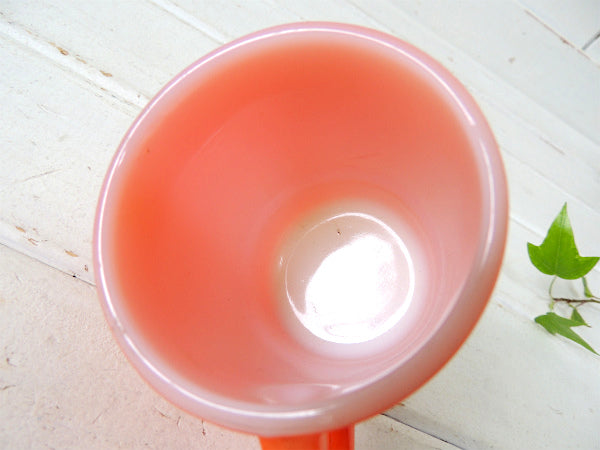 【Fire King】ファイヤーキング・オレンジ色・スタッキング・マグカップ・USA