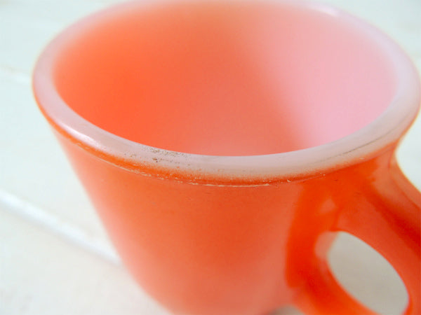 【Fire King】ファイヤーキング・オレンジ色・スタッキング・マグカップ・USA