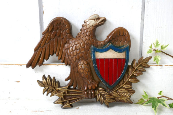 イーグル サイン 看板・壁飾り・ウォールデコ・鷲・USA・メタル製・アメリカン ビンテージ