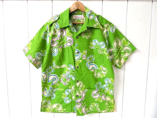 1960~70年代 4ポケット・アロハ ユニフォーム・ヴィンテージ・ハワイアンシャツ