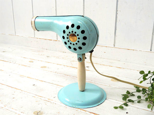 Tropic Aire ヘア ドライヤー 折り畳み 木製ハンドル・スタンド付・50s ヴィンテージ・BARBER 美容院