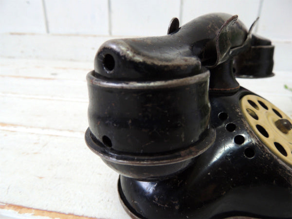 ノスタルジック・ブリキ製・おもちゃ・30s アンティーク・黒電話・TOY・電話機・オモチャ USA