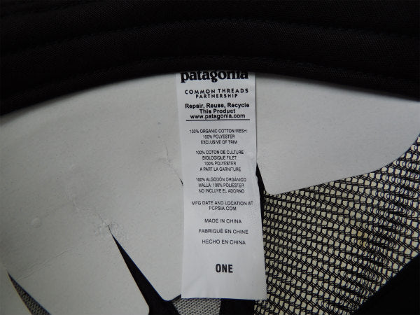 【パタゴニア・SURF CARDIFF】限定・ラジャーザットハット&ステッカー1枚/ブラック