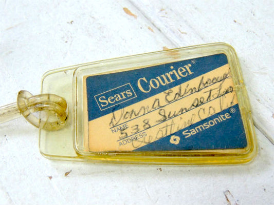 トランク・サムソナイト 老舗ブランド・ヴィンテージ・シアーズ・ネームタグ・名札