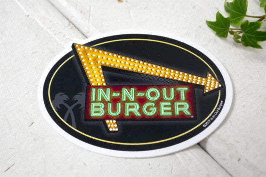 In-N-Out Burger インアンドアウトバーガー ハンバーガー 看板 ネオンサイン柄 限定 ステッカー シール USA