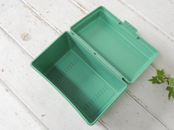 1964's STERLING ターコイズブルー ヴィンテージ ファイルボックス ステーショナリー レシピボックス USA