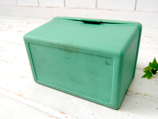 1964's STERLING ターコイズブルー ヴィンテージ ファイルボックス ステーショナリー レシピボックス USA