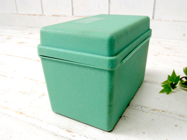 1964's STERLING ターコイズブルー ヴィンテージ ファイルボックス ステーショナリー レシピボックス USA