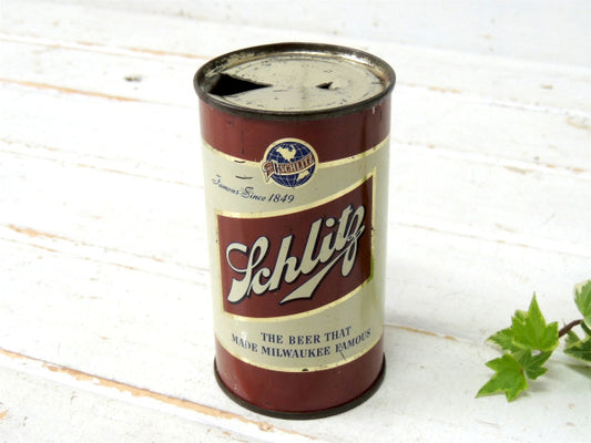 1940年代・SCHLITZ・シュリッツ・ビール缶・ドリンク・ヴィンテージ・USA