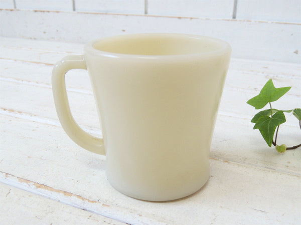 【Fire King】ファイヤーキング・アイボリー・Dハンドル・マグカップ/50's