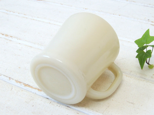 【Fire King】ファイヤーキング・アイボリー・Dハンドル・マグカップ/50's