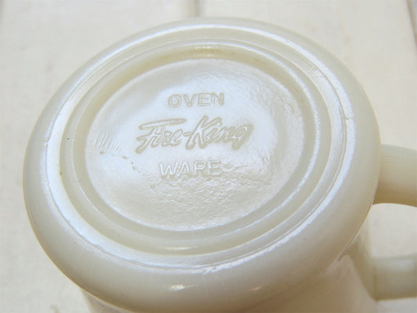 【Fire King】ファイヤーキング・アイボリー・Dハンドル・マグカップ/50's