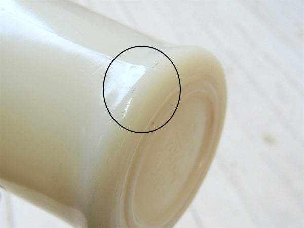 【Fire King】ファイヤーキング・アイボリー・Dハンドル・マグカップ/50's