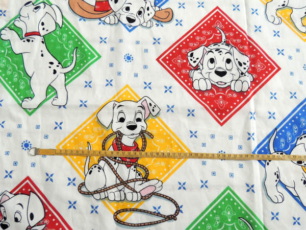 【101匹わんちゃん】ディズニー・バンダナ柄・ヴィンテージ・カーテン/生地