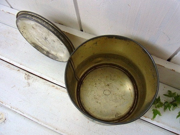 イギリス製・蓋付き・アンティーク・ティン缶/ブリキ缶　USA