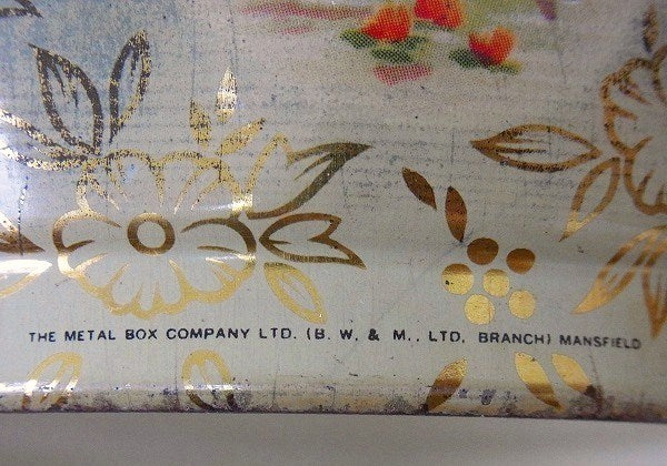 イギリス製・蓋付き・アンティーク・ティン缶/ブリキ缶　USA