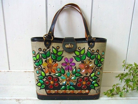 【Enid Collins】エニッドコリンズ・ヴィンテージ・バッグ/Flower basket