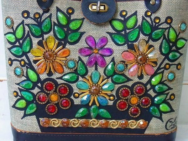 【Enid Collins】エニッドコリンズ・ヴィンテージ・バッグ/Flower basket