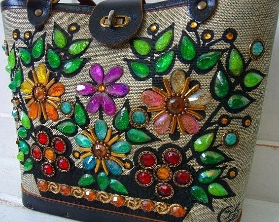 【Enid Collins】エニッドコリンズ・ヴィンテージ・バッグ/Flower basket