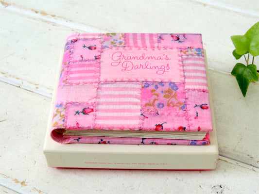 【ホールマーク】パッチワーク柄・Kodakフィルム写真・70'sヴィンテージ・フォトアルバム/箱付き