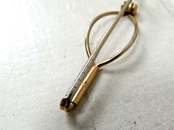 SWANK社製・ゴルフ クラブ・モチーフ アンティーク&ヴィンテージ・タイピン シルバーゴールドトーン