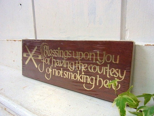 禁煙・デッドストック・ヴィンテージ・サインプレート　USA