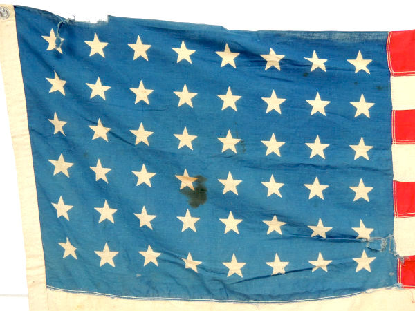 【1912y〜1959y・48スター】希少価値・大きなアンティーク・星条旗/アメリカンフラッグ