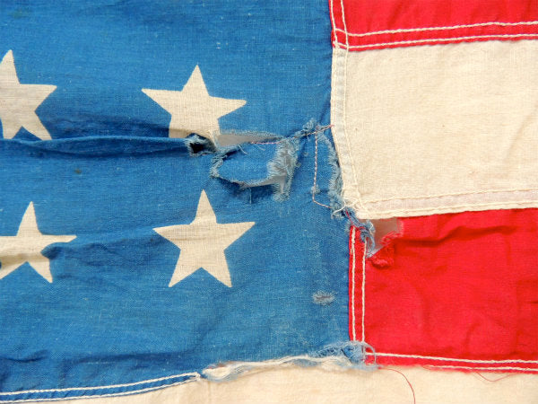 【1912y〜1959y・48スター】希少価値・大きなアンティーク・星条旗/アメリカンフラッグ