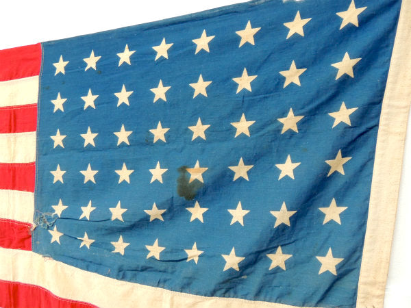 【1912y〜1959y・48スター】希少価値・大きなアンティーク・星条旗/アメリカンフラッグ