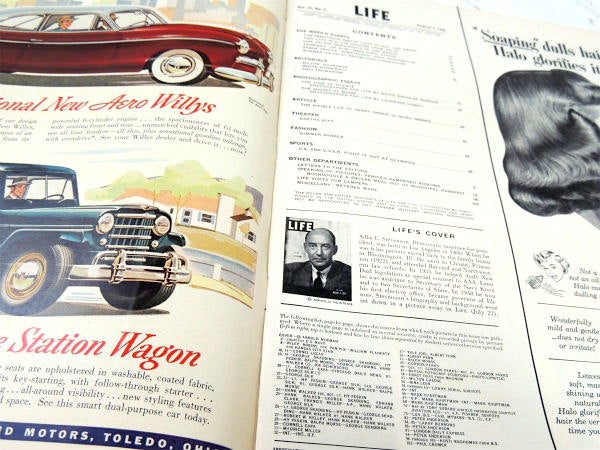 LIFE ライフ USA・OLD ビンテージ・雑誌・1952/8/4・広告・アドバタイジング・印刷物