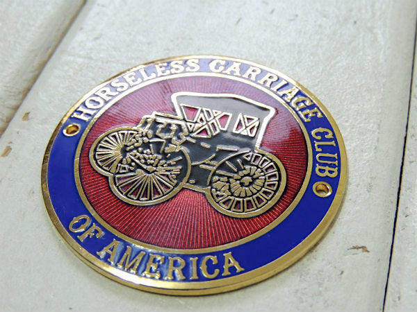 【HORSELESS CARRIAGE】クラシックカー・クラブメンバー・カーバッジ・デッドストック