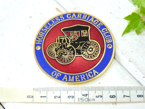 【HORSELESS CARRIAGE】クラシックカー・クラブメンバー・カーバッジ・デッドストック