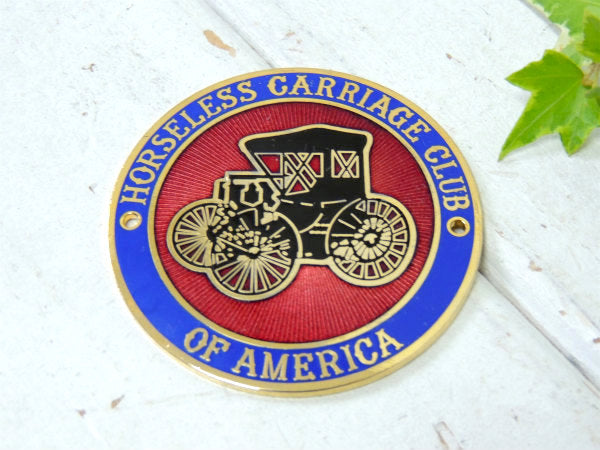 【HORSELESS CARRIAGE】クラシックカー・クラブメンバー・カーバッジ・デッドストック