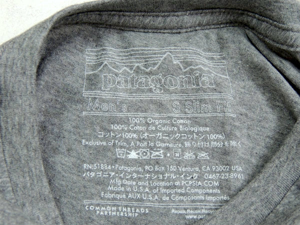 【Patagonia】新色!パタゴニア・カーディフ限定・Tシャツ&ステッカーetc1枚付き/グレー