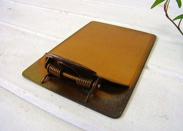 【Monsanto】モンサント社・真鍮製・アドバタイジング・ヴィンテージ・クリップボード/バインダー