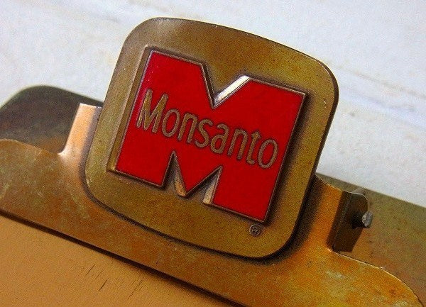 【Monsanto】モンサント社・真鍮製・アドバタイジング・ヴィンテージ・クリップボード/バインダー